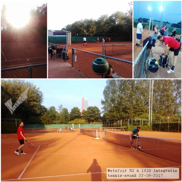 Metafoor RO tennis-clinic met zusterbedrijf IVIO Integratie